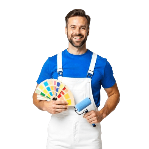 Modern interior painting with clean lines and vibrant colors